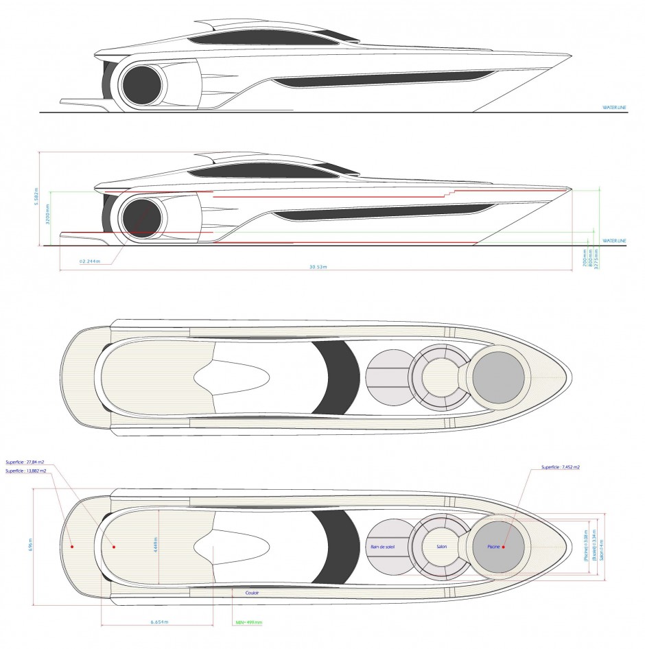 Le Montara 68', bateau futuriste, yacht design par les architectes navals Simon, Dodelande & Laraki