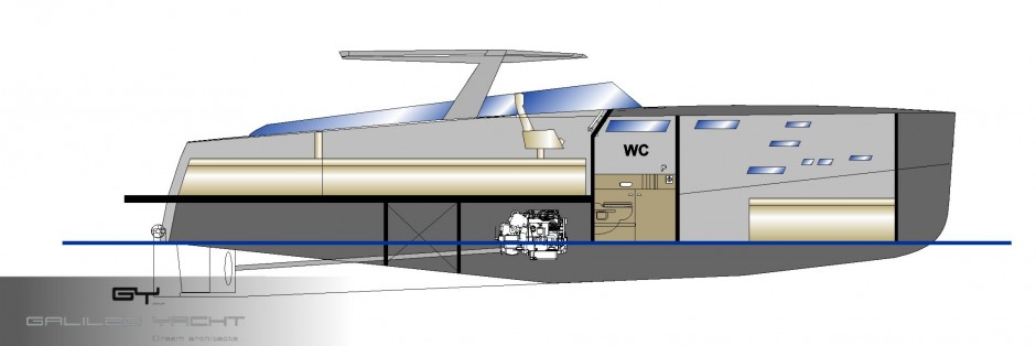 Arkona 38' Cap Ferret monocoque moteur par Luc Simon architecte naval & designer