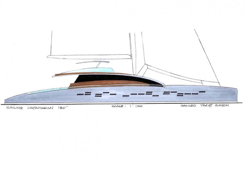 Arkona 130': un catamaran voile high tech, design Galileo Yacht Simon - construction chantier naval de Kénitra (Maroc).