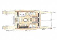 Arkona 130': un catamaran voile high tech, design Galileo Yacht Simon - construction chantier naval de Kénitra (Maroc).