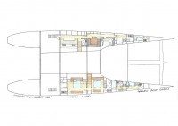 Arkona 130': un catamaran voile high tech, design Galileo Yacht Simon - construction chantier naval de Kénitra (Maroc).