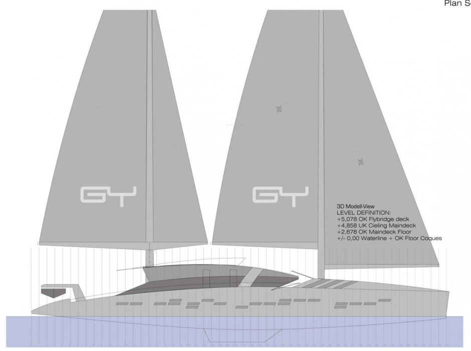 Arkona 140': un catamaran voile high tech, design Galileo Yacht Simon - construction chantier naval de Kénitra (Maroc).