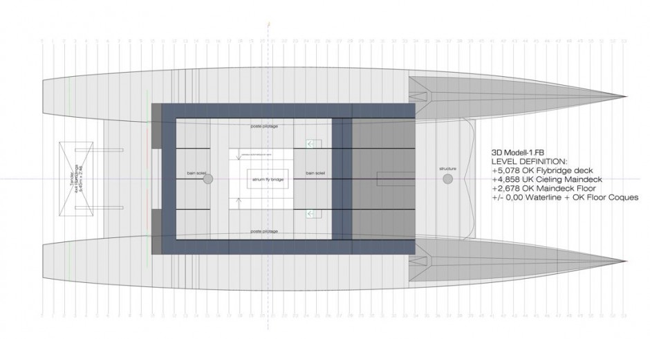 Arkona 140': un catamaran voile high tech, design Galileo Yacht Simon - construction chantier naval de Kénitra (Maroc).