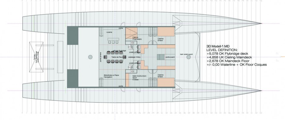 Arkona 140': un catamaran voile high tech, design Galileo Yacht Simon - construction chantier naval de Kénitra (Maroc).