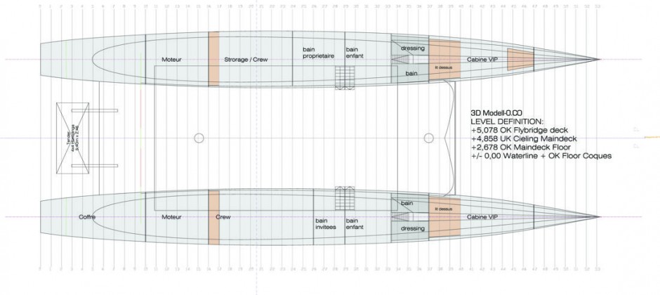 Arkona 140': un catamaran voile high tech, design Galileo Yacht Simon - construction chantier naval de Kénitra (Maroc).