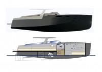 Arkona 40' monocoque moteur par Luc Simon architecte naval & designer