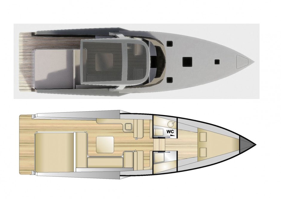 Arkona 40' monocoque moteur par Luc Simon architecte naval & designer