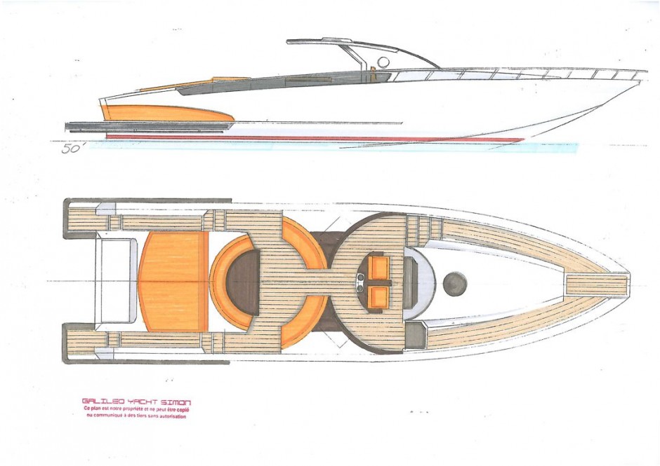 Arkona 50' monocoque moteur par Luc Simon architecte naval & designer