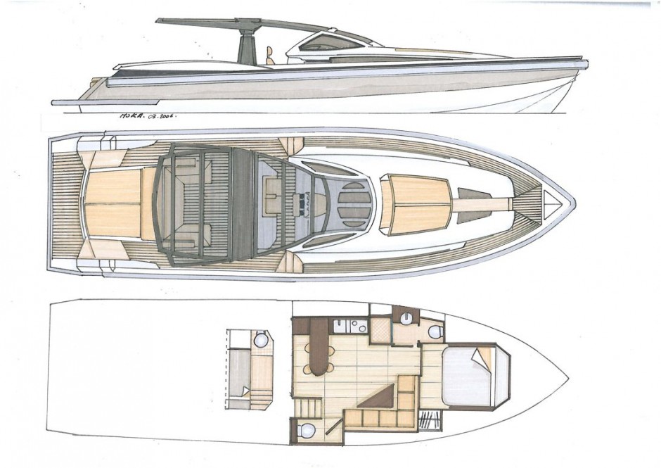 Arkona 53' monocoque moteur par Luc Simon architecte naval & designer