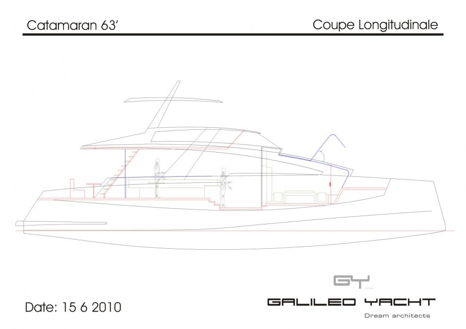 L'Arkona 63' multicoque moteur par Luc Simon, architecte naval et constructeur de bateau. Un catamaran de luxe high Tech, performant et design.