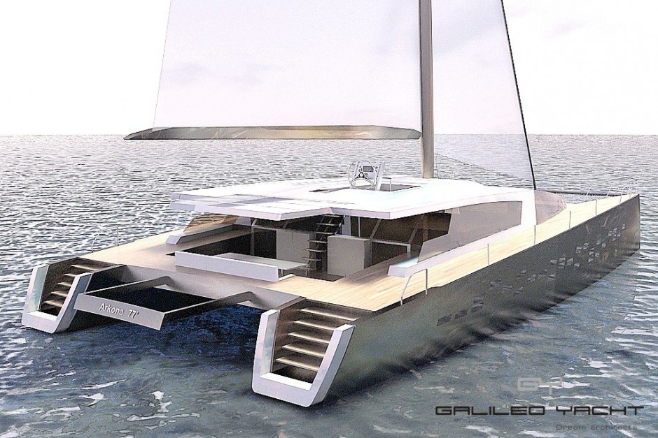 Arkona 77' multicoque catamaran voile par Luc Simon, architecte et designer naval