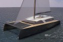 L'Arkona 77’ un yacht de luxe, catamaran en construction au chantier naval de Kénitra (Maroc). Design Luc Simon.