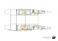 L'arkona 85' : un catamaran voile high tech, design Galileo Yacht Simon - construction chantier naval de Kénitra (Maroc).