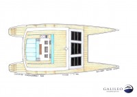 L'arkona 85' : un catamaran voile high tech, design Galileo Yacht Simon - construction chantier naval de Kénitra (Maroc).