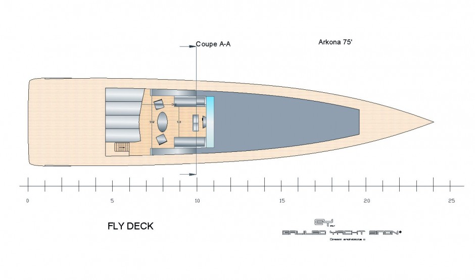 Arkona 75' power monocoque moteur par Luc Simon architecte naval & designer