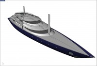 Les grands voiliers monocoques de plus de 100 pieds : le Blubay 200' Stratosphere par Luc Simon, architecte et designer naval, constructeur de bateau.
