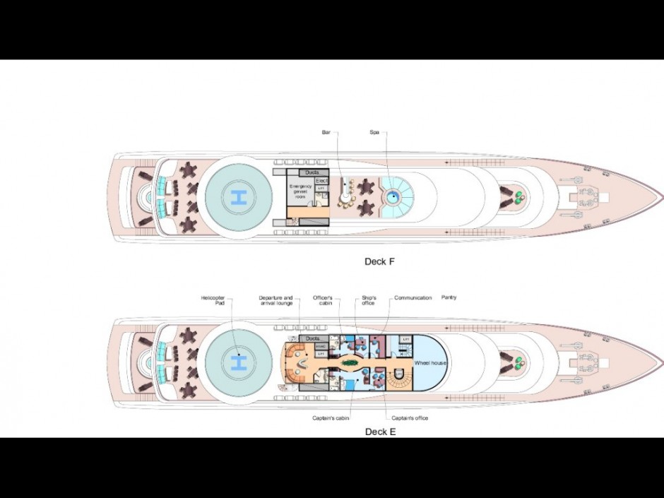 Le mega-yacht Blubay 278' mono moteur par Luc Simon, architecte naval et constructeur de bateau