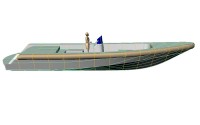 Blubay 30' Tender monocoque moteur - par Luc Simon, architecte et designer naval, constructeur de bateau.