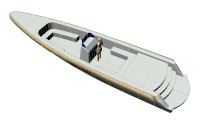 Blubay 30' Tender monocoque moteur - par Luc Simon, architecte et designer naval, constructeur de bateau.