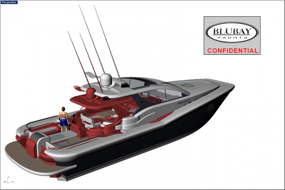 Le Blubay 55' Tender cat moteur par Luc Simon, architecte naval et constructeur de bateau