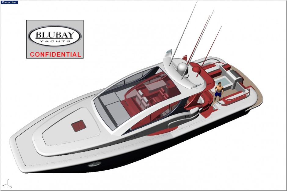 Le Blubay 55' Tender cat moteur par Luc Simon, architecte naval et constructeur de bateau