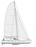 Blubay 72' Day Charter passager cata voile par Luc Simon, architecte et designer naval, constructeur de bateau.