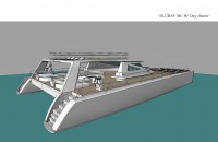 Le Blubay 80 Day Charter passager, catamaran multicoque moteur, par Luc Simon architecte naval, constructeur de bateau