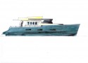 Esquisse kéréon 60' multicoque moteur par Luc Simon, architecte naval et constructeur de bateau.