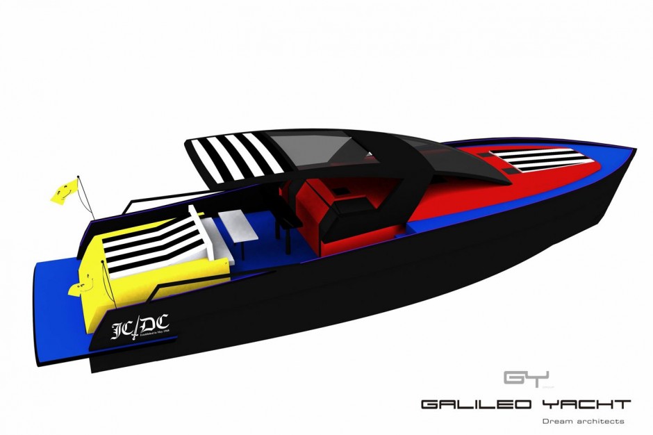 Arkona 45' Pop Cruiser monocoque moteur par Luc Simon architecte naval & designer & Jean-Charles de Castelbajac