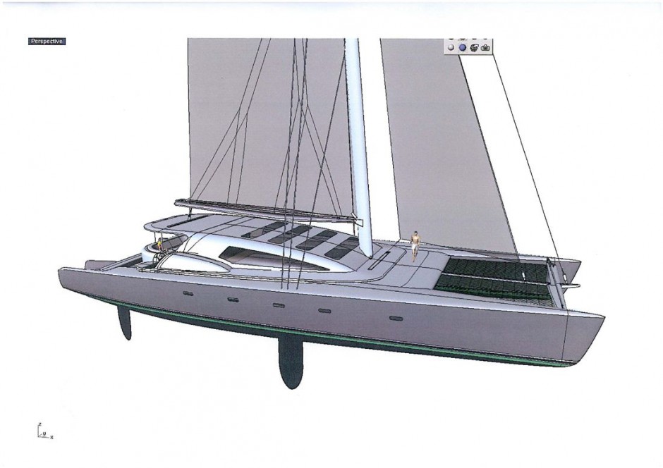 Le Galiléo 105' : un catamaran voile, design Galileo Yacht Simon.