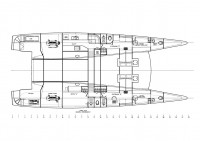 Le Galiléo 75' Voyager, catamaran moteur ,par Luc Simon, architecte et designer naval.