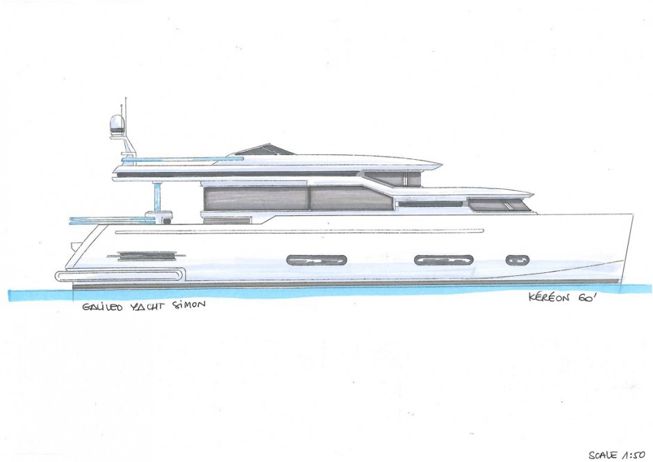 Le Kéréon 60' Power catamaran moteur par Luc Simon, architecte naval et constructeur de bateau.