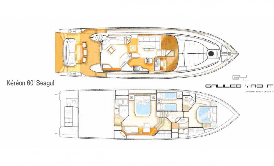 Kéréon 60' Seagull monocoque moteur par Luc Simon architecte naval & designer