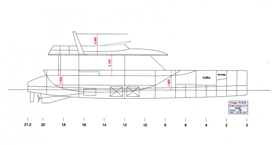 Le Kéréon 69' trimaran par Luc Simon, architecte naval et constructeur de bateau.