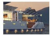 Kéréon 78'-100' Houseboat trimaran moteur : design Luc Simon (architecte naval).