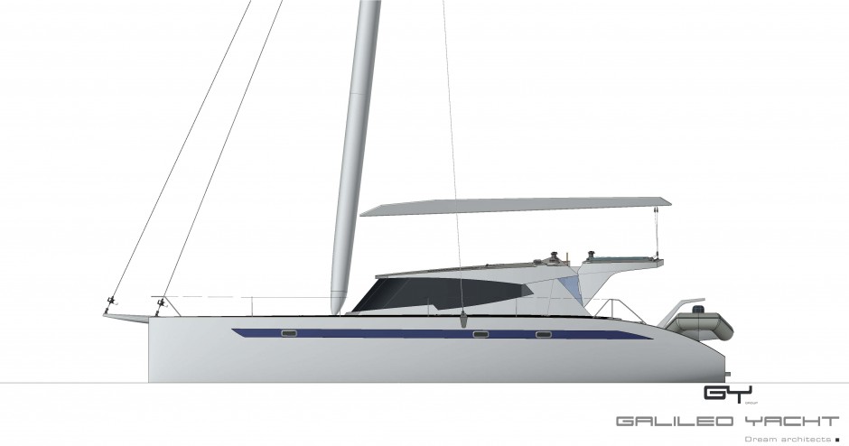 Le kéréon 57 pieds, un voilier multicoque dessiné par le cabinet d'architecture navale Galiléo Yacht Simon.