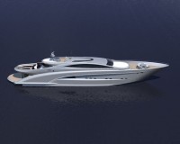 Le Montara 154', bateau futuriste, yacht design par les architectes navals Simon, Dodelande & Laraki