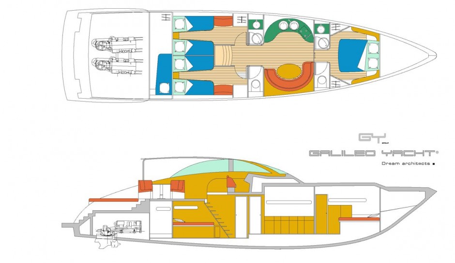 Montara 55' monocoque moteur par Luc Simon architecte naval & designer