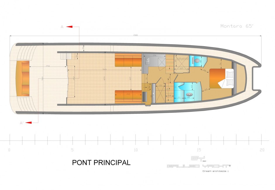 Montara 65 , bateau multicoque moteur par Luc Simon, architecte et designer naval.