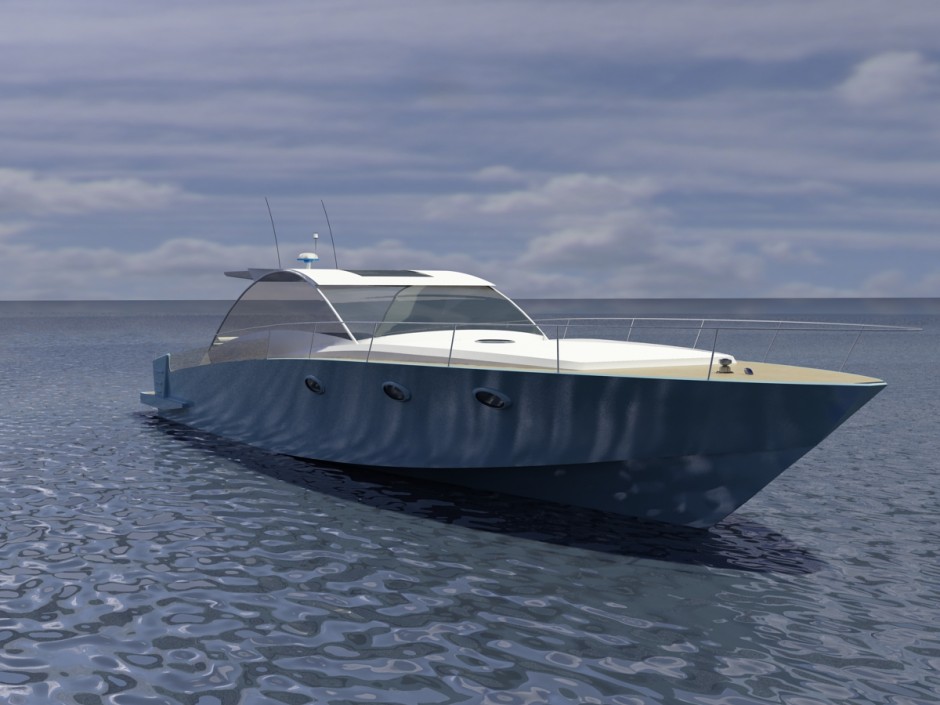Montara 65' Open mono moteur : par le cabinet d'architecture navale Galiléo Yacht Simon.