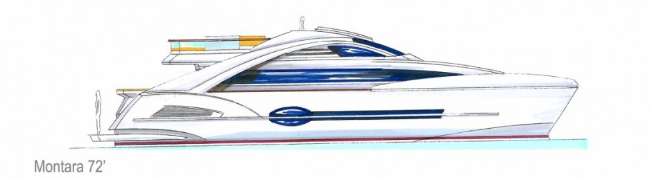 Le Montara 72', bateau multicoque moteur par Luc Simon, architecte et designer naval.