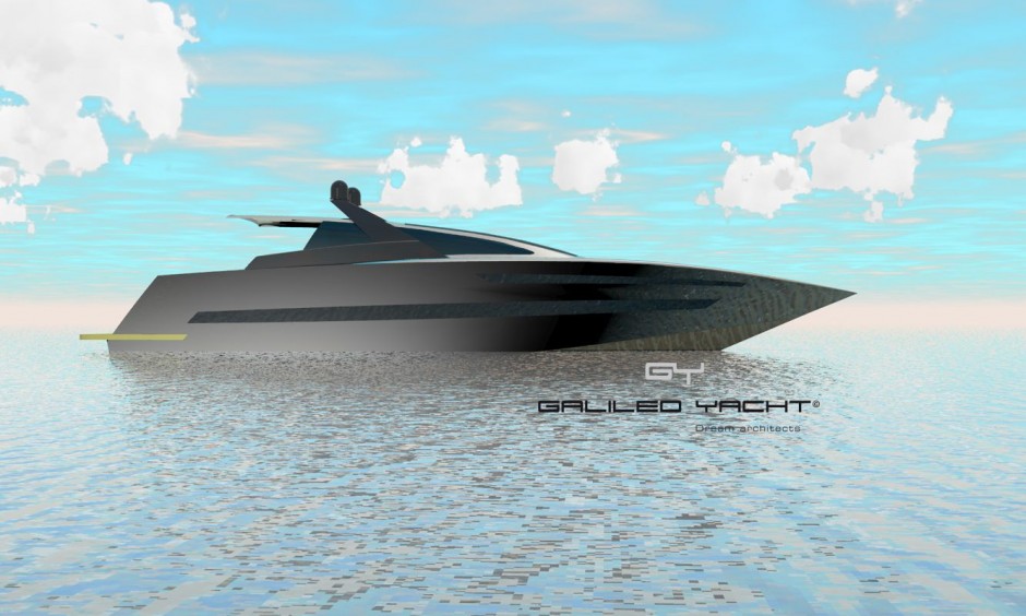 le Montara 75’ monocoque moteur : beauté, confort, efficacité et sécurité. par le cabinet d'architecture navale Galiléo Yacht Simon.