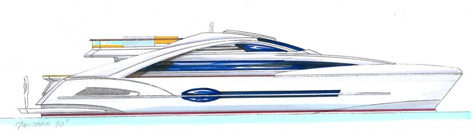 Le Montara 90 pied, bateau multicoque moteur par Luc Simon, architecte et designer naval.