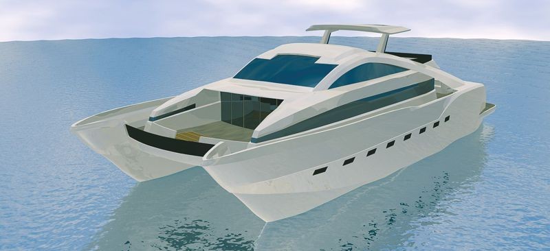 Le Montara 105, catamaran de luxe, conception Luc Simon, designer naval.