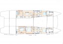 Montara 120' cata moteur coque, yacht multicoque de plus de 100 pieds. Conception Luc Simon architecte naval & designer.
